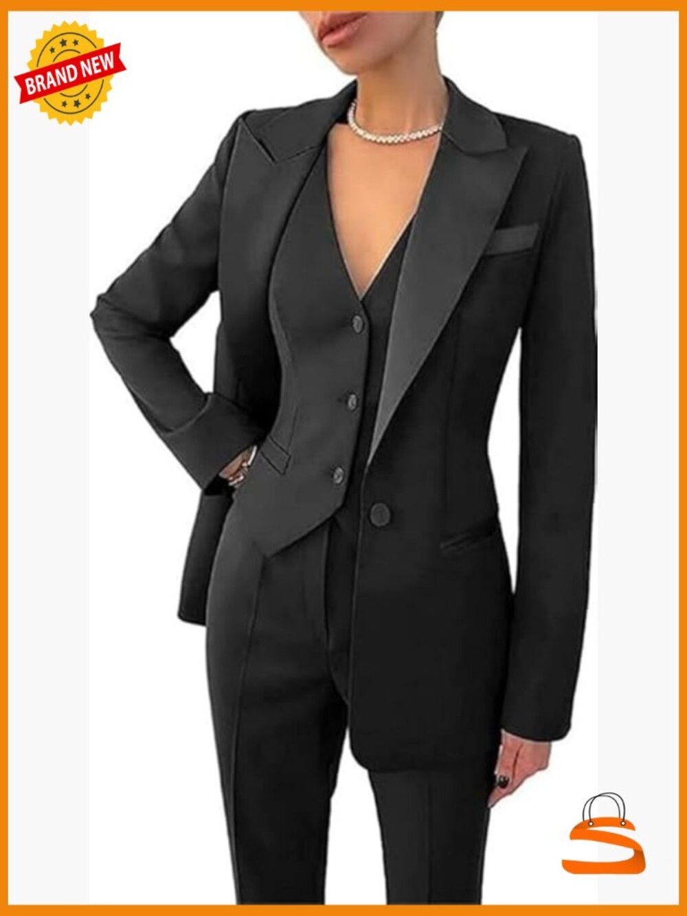 3 Piece Women's Pantsuits Wedding Tuxedos Party Wear Formal Business Suits